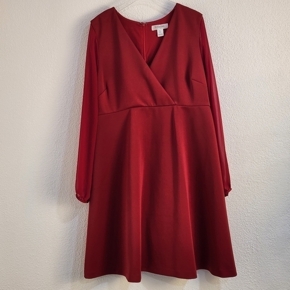 MOTHERHOOD Maternity Red Dress Size: L - Picture 3 of 10